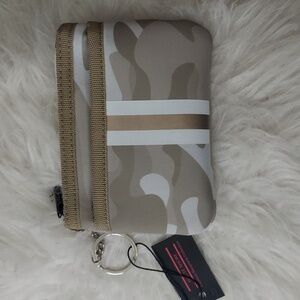 Haute Shore Max Sahara Beige Camo Card zip Case Pouch New